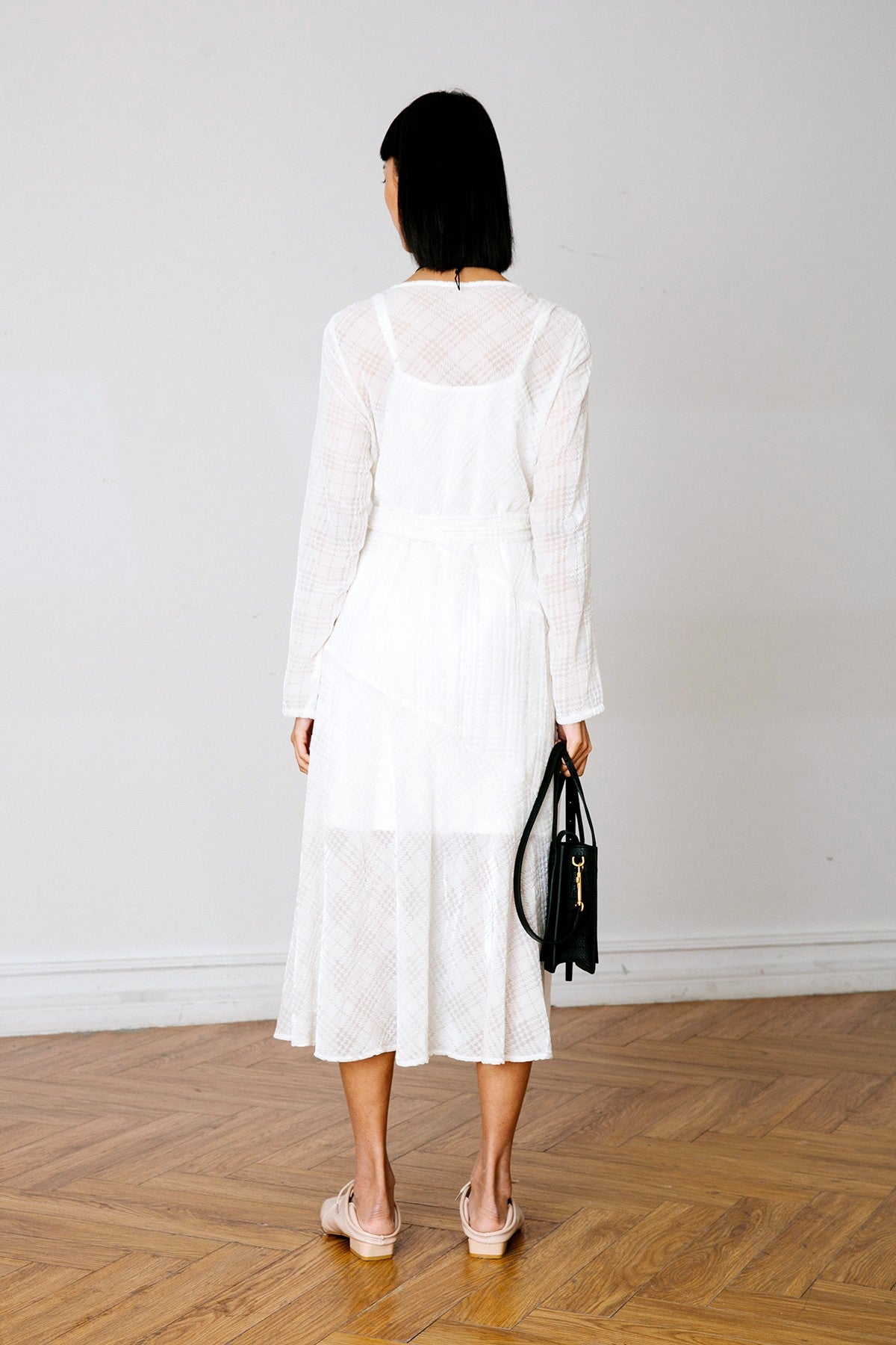 SKYE San Francisco SF California shop ethical sustainable modern chic minimalist luxury clothing women fashion Dezi Dress white 5