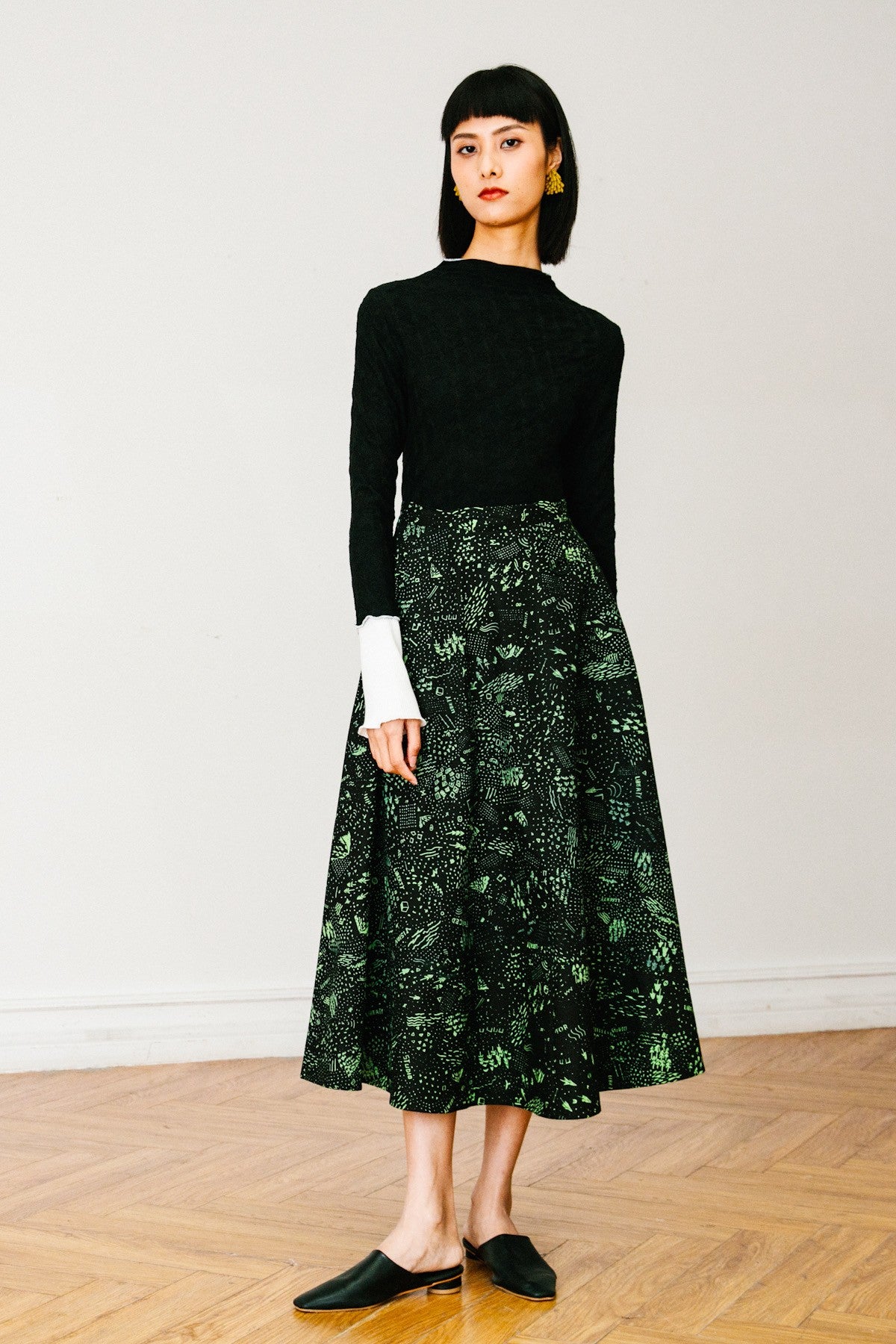 SKYE San Francisco SF California shop ethical sustainable modern chic minimalist luxury clothing women fashion Eloi Midi Skirt 8