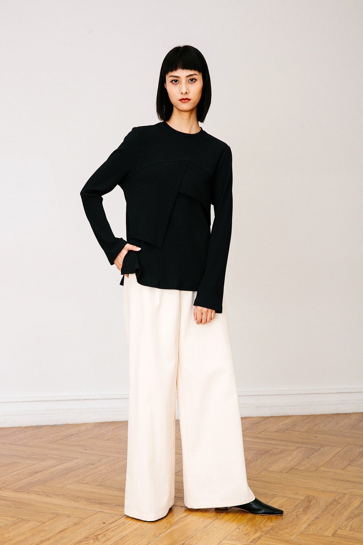 SKYE San Francisco SF California shop ethical sustainable modern chic minimalist luxury clothing women fashion Georgina Top black 1
