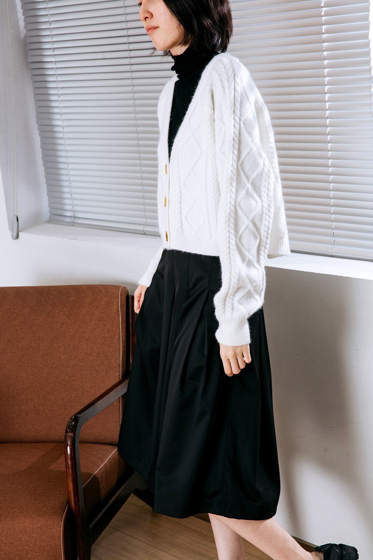 SKYE San Francisco SF California shop ethical sustainable modern chic minimalist luxury clothing women fashion Quintin Pleated Culottes black 5