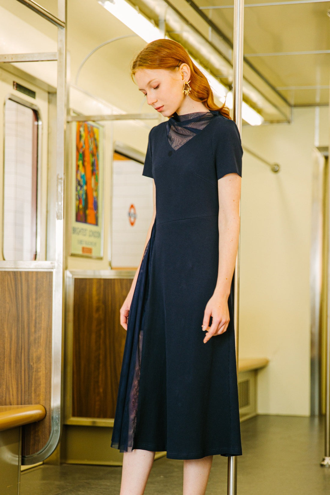 SKYE San Francisco SF California shop ethical sustainable modern minimalist luxury women fashion Corentin Dress Blue 5