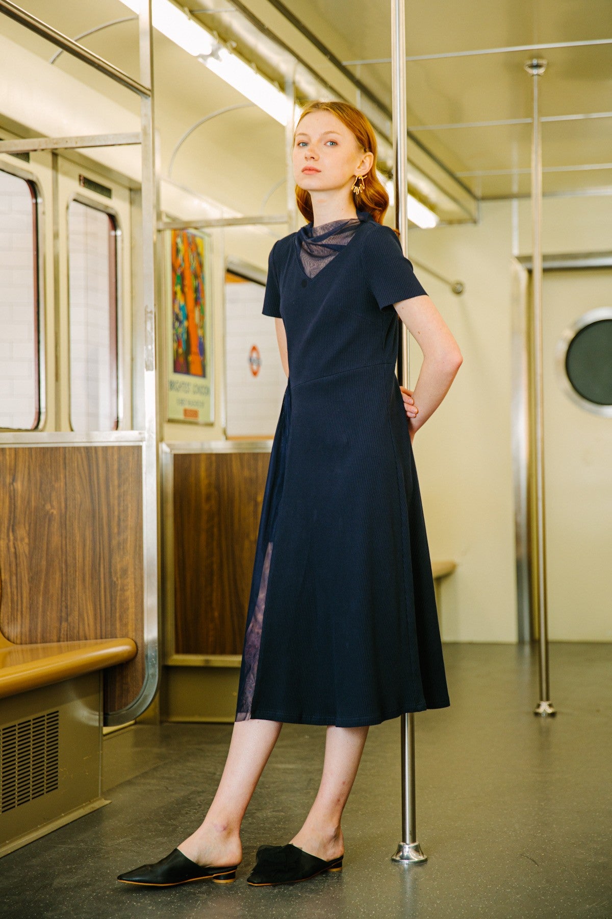 SKYE San Francisco SF California shop ethical sustainable modern minimalist luxury women fashion Corentin Dress Blue 6