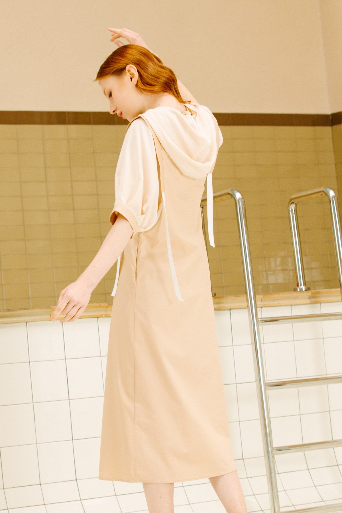 SKYE San Francisco SF California shop ethical sustainable modern minimalist luxury women fashion Enzo Dress beige 3