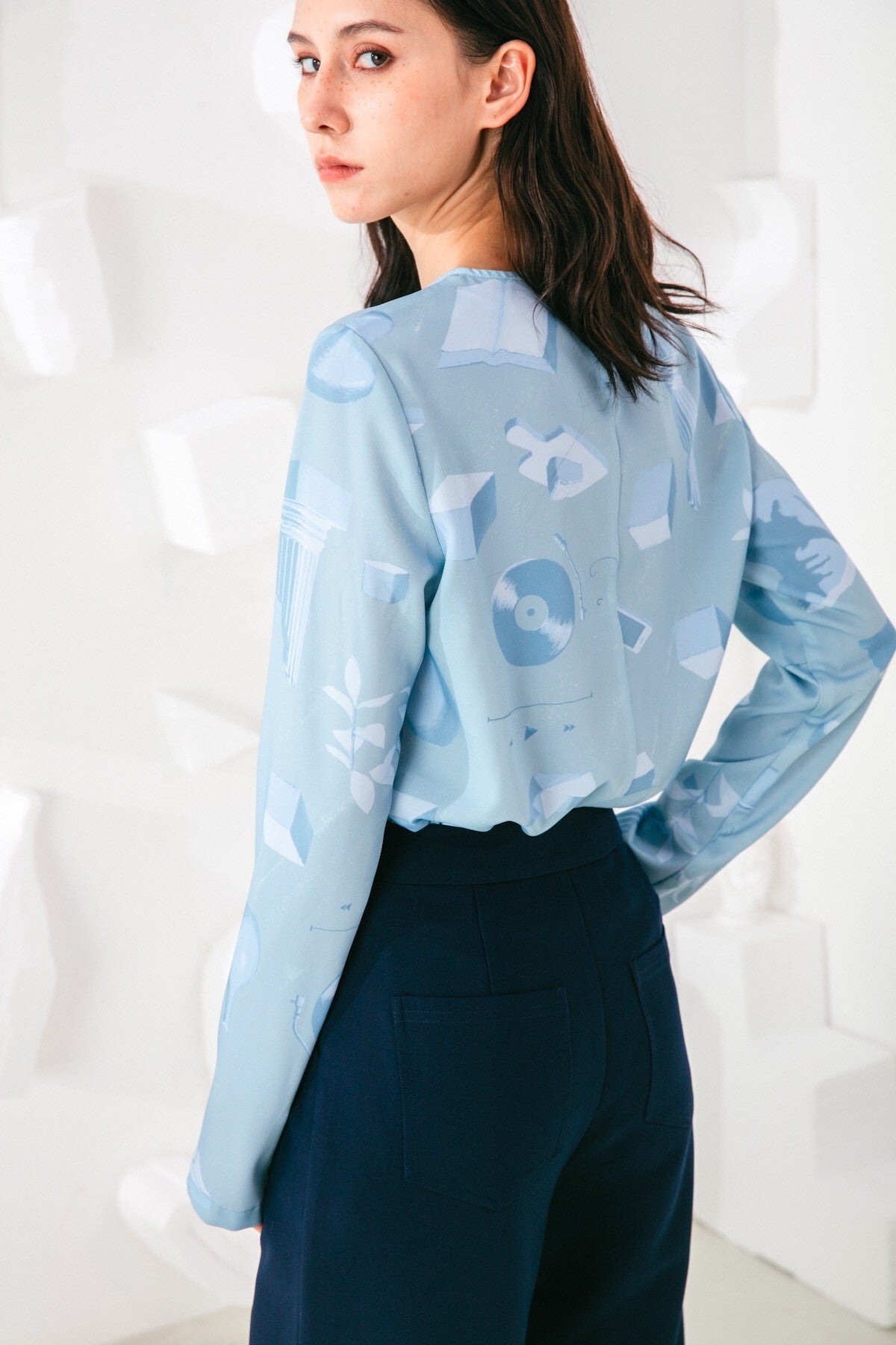 SKYE San Francisco SF California shop ethical sustainable modern minimalist quality women clothing fashion Esmée Pants blue 3