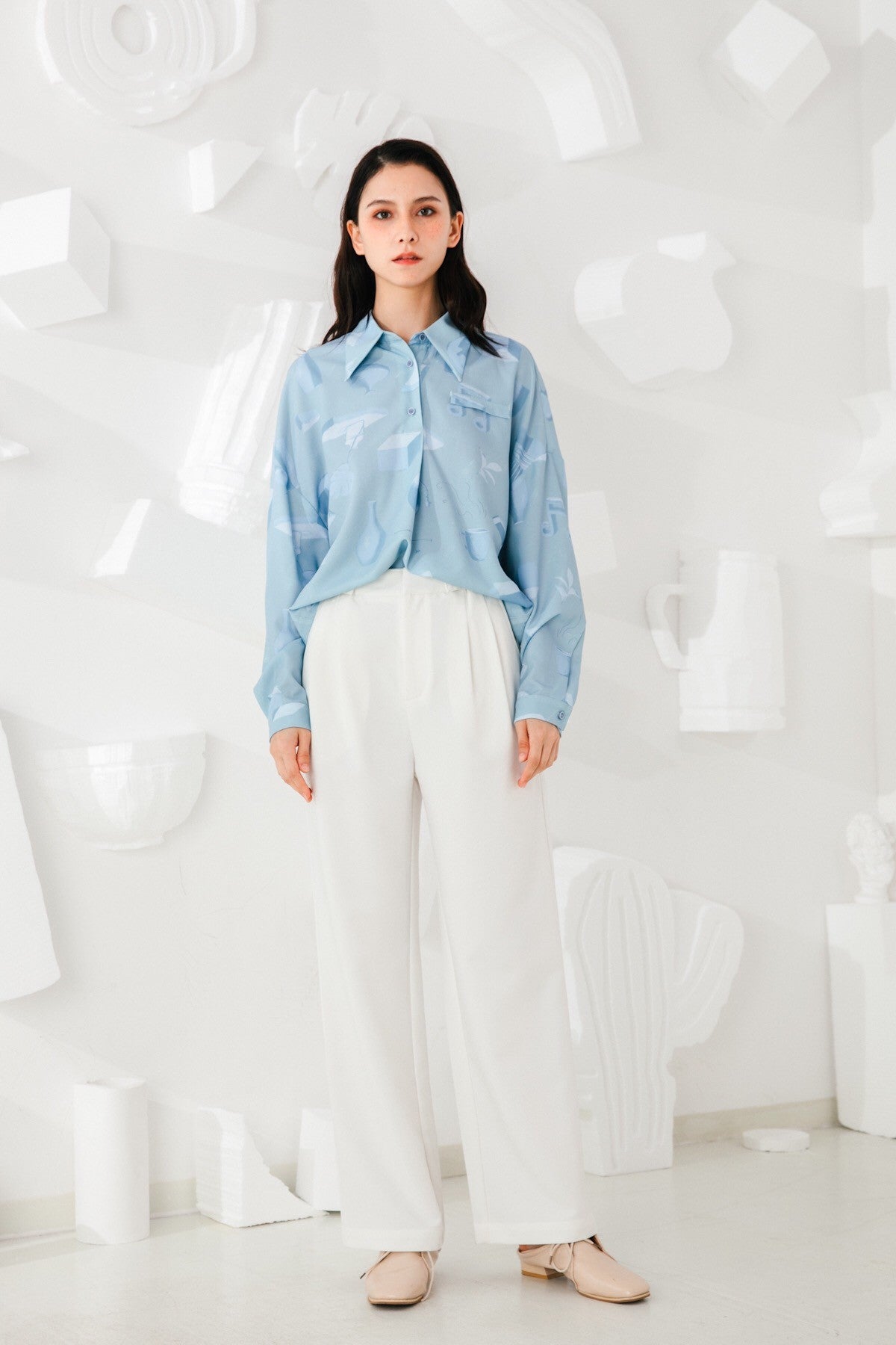 SKYE San Francisco SF California shop ethical sustainable modern minimalist quality women clothing fashion Esmée Pants white 3