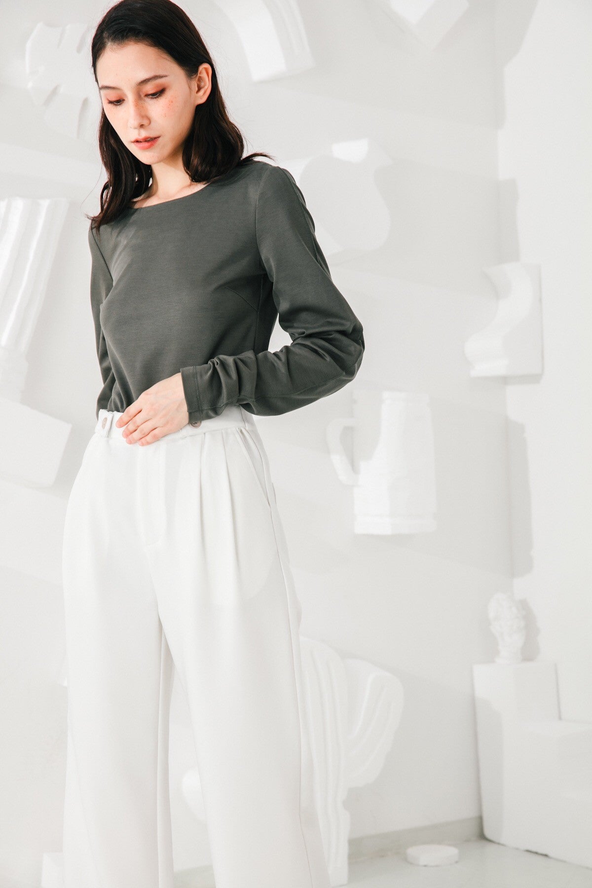 SKYE San Francisco SF California shop ethical sustainable modern minimalist quality women clothing fashion Esmée Pants white 4