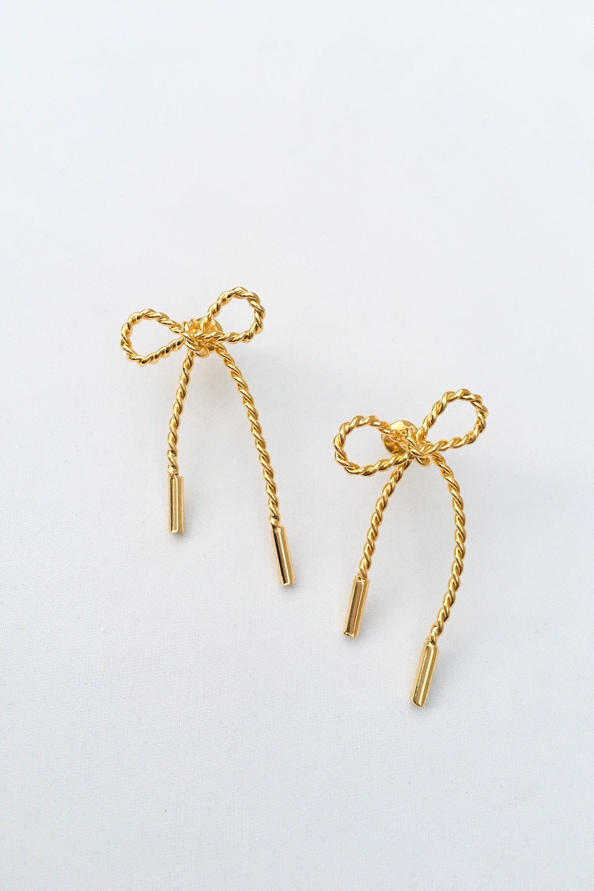 Luis 18K Gold Bow Earrings