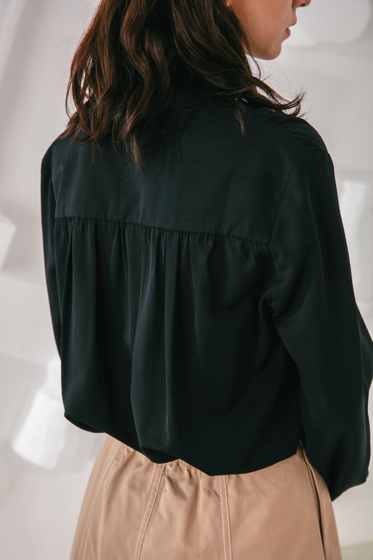SKYE San Francisco SF shop ethical modern minimalist quality women clothing fashion Eléonore Blouse black 4