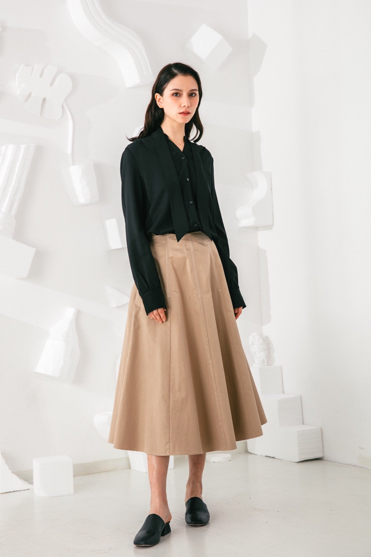 SKYE San Francisco SF shop ethical modern minimalist quality women clothing fashion Eléonore Blouse black 5