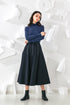 SKYE San Francisco SF shop ethical modern minimalist quality women clothing fashion Jeanne Midi Skirt blue 6