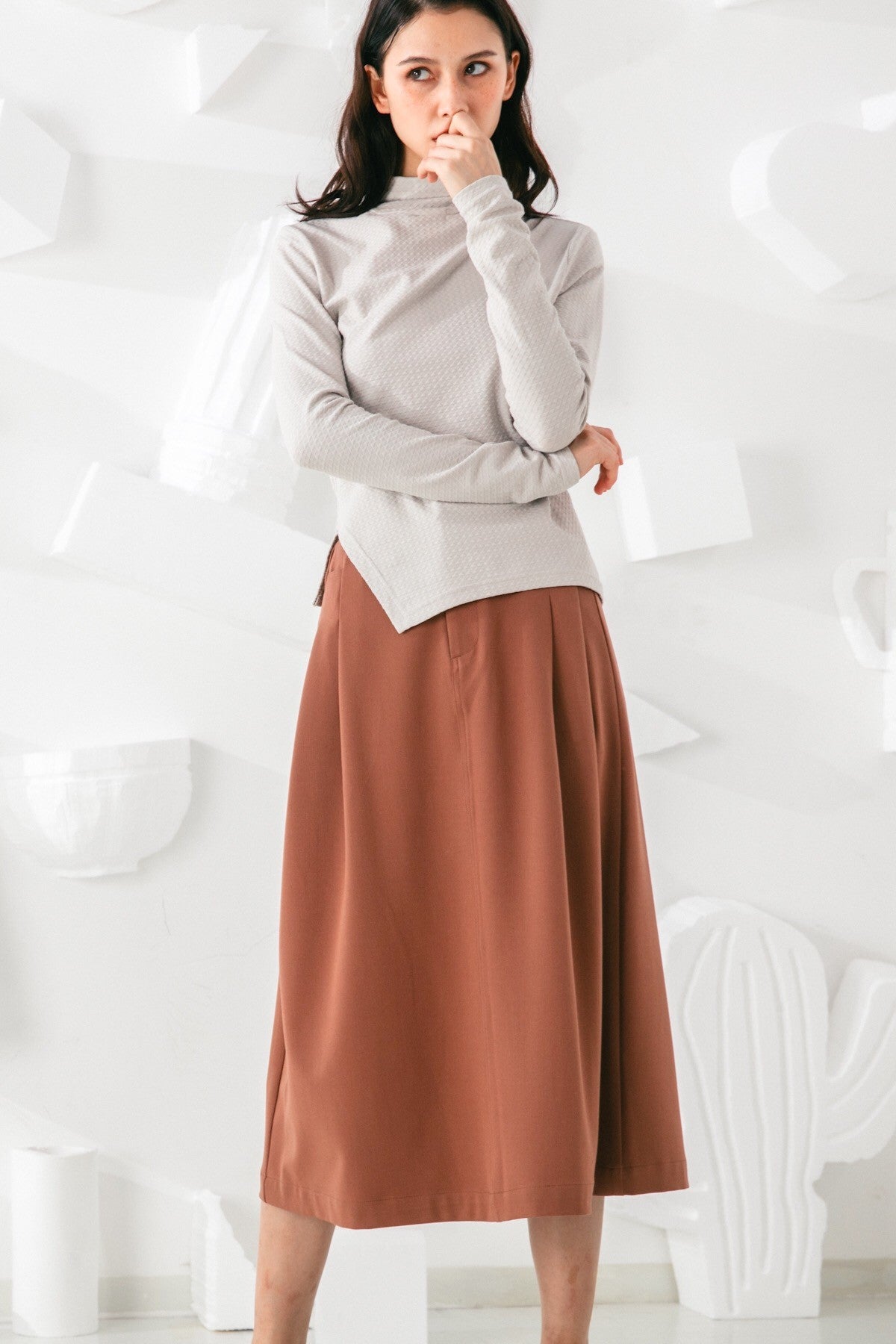 SKYE San Francisco SF shop ethical modern minimalist quality women clothing fashion Marie Top grey 4