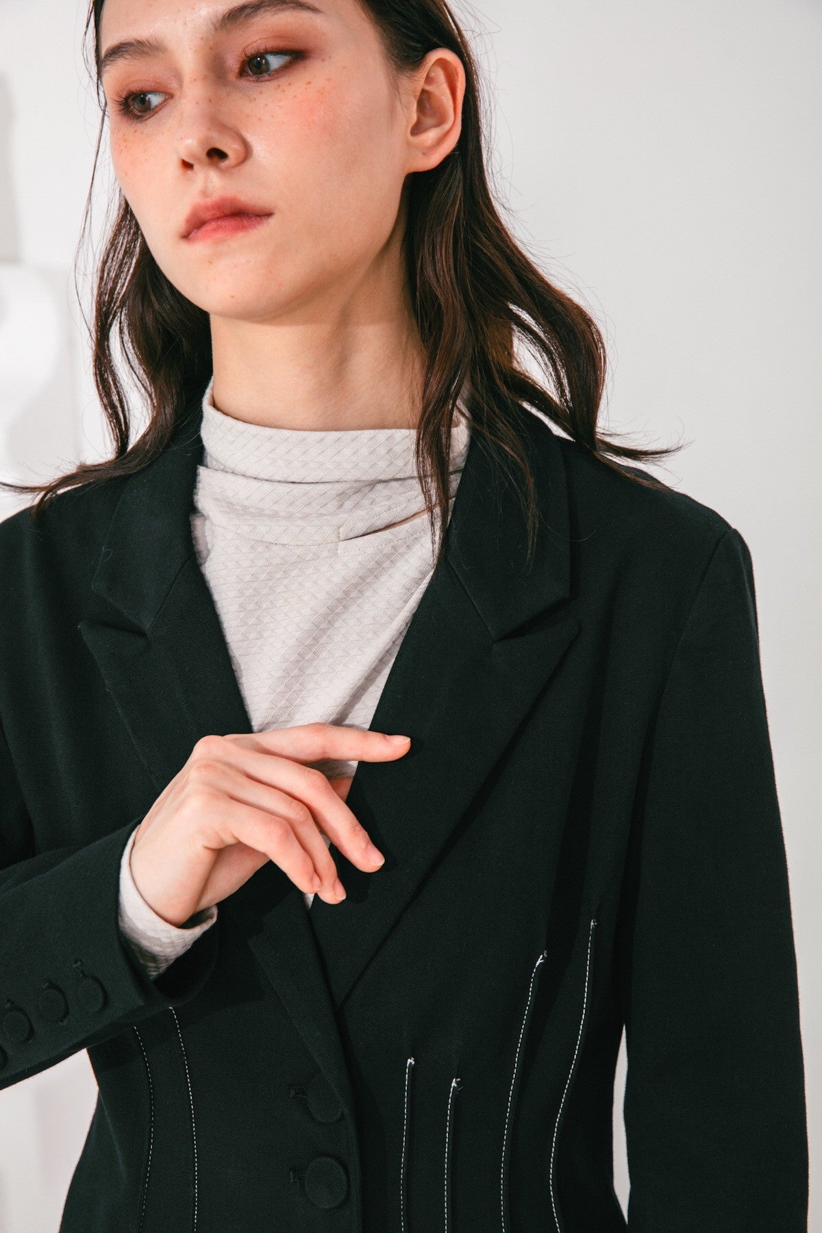 SKYE San Francisco SF shop ethical modern minimalist quality women clothing fashion Marie Top grey