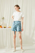 SKYE San Francisco SF shop ethical modern minimalist quality women clothing fashion ss19 Elsie Hand Drawn Print Shorts blue 2