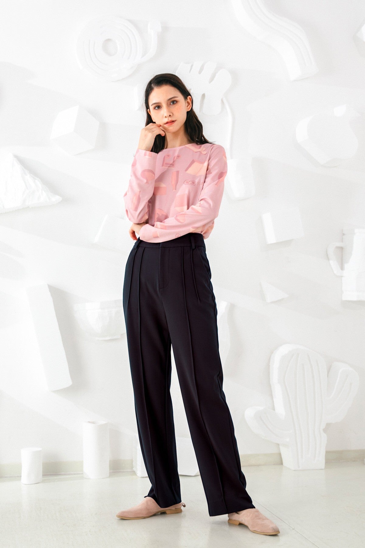SKYE San Francisco SF shop ethical sustainable modern minimalist elegant quality women clothing fashion brand Adélaide Pants Light Black 4