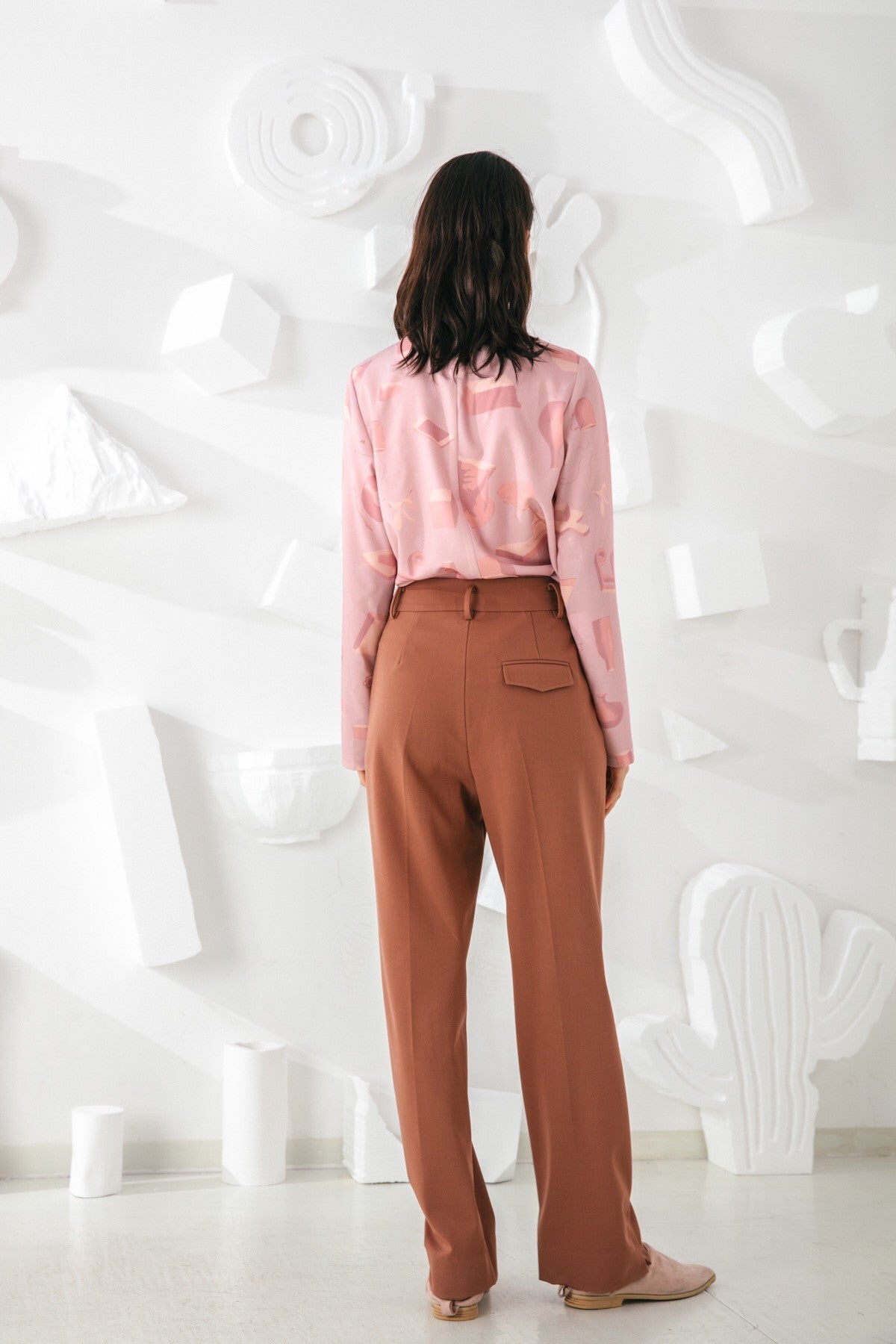 SKYE San Francisco SF shop ethical sustainable modern minimalist elegant quality women clothing fashion brand Adélaide Pants Light Brown