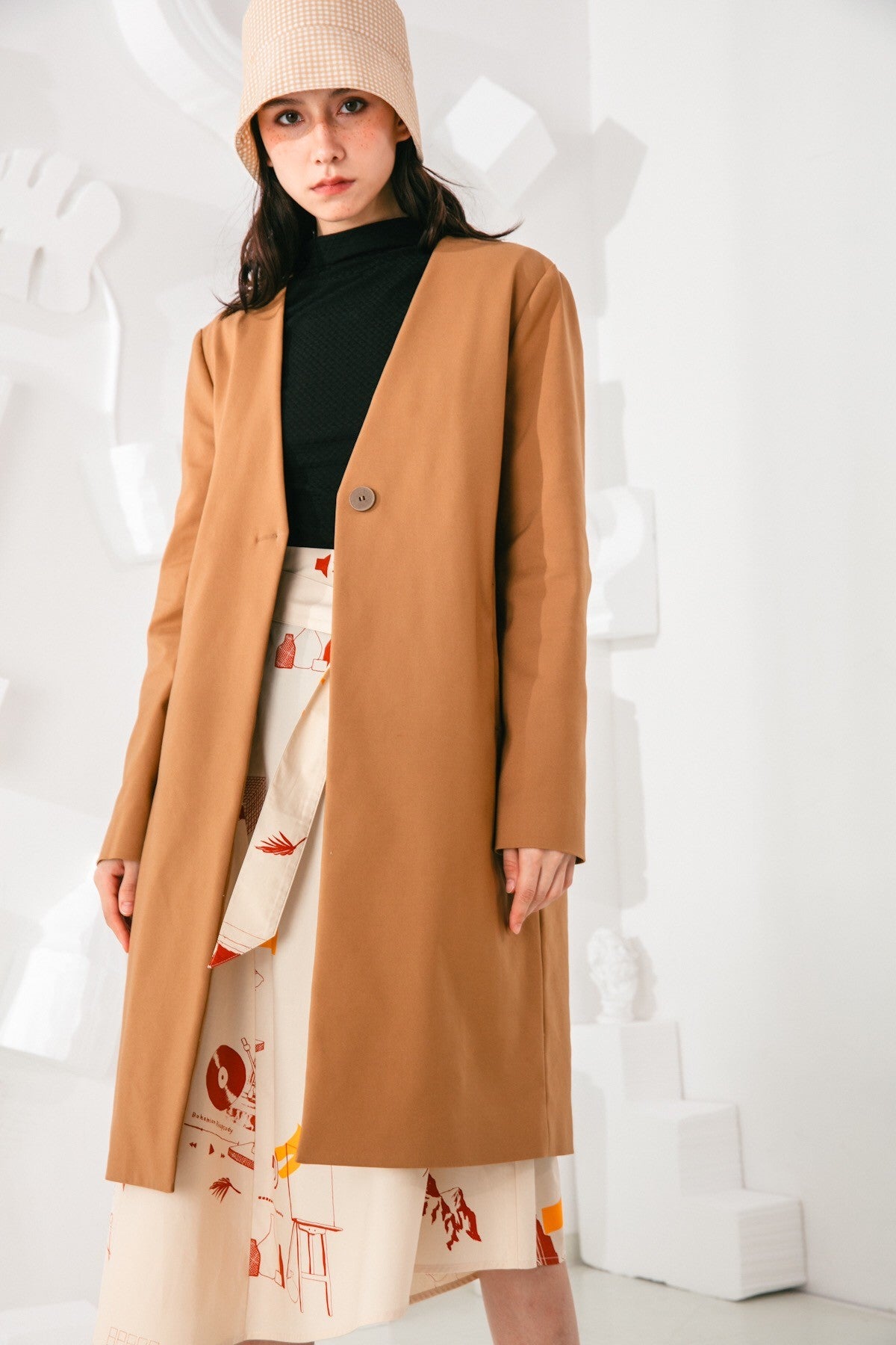 SKYE San Francisco SF shop ethical sustainable modern minimalist elegant quality women clothing fashion brand Fayette Insulated Scarf Coat 3