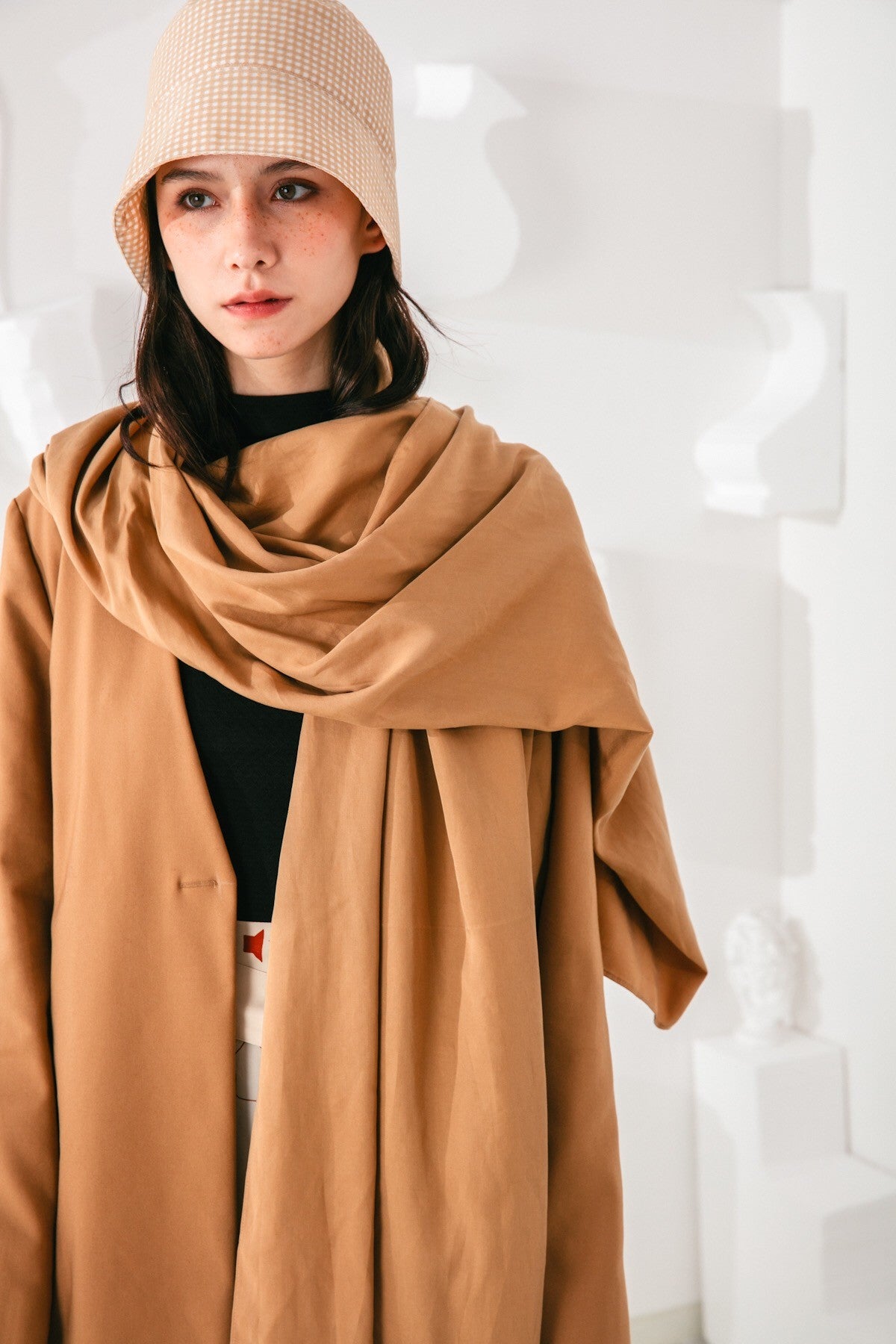 SKYE San Francisco SF shop ethical sustainable modern minimalist elegant quality women clothing fashion brand Fayette Insulated Scarf Coat 5