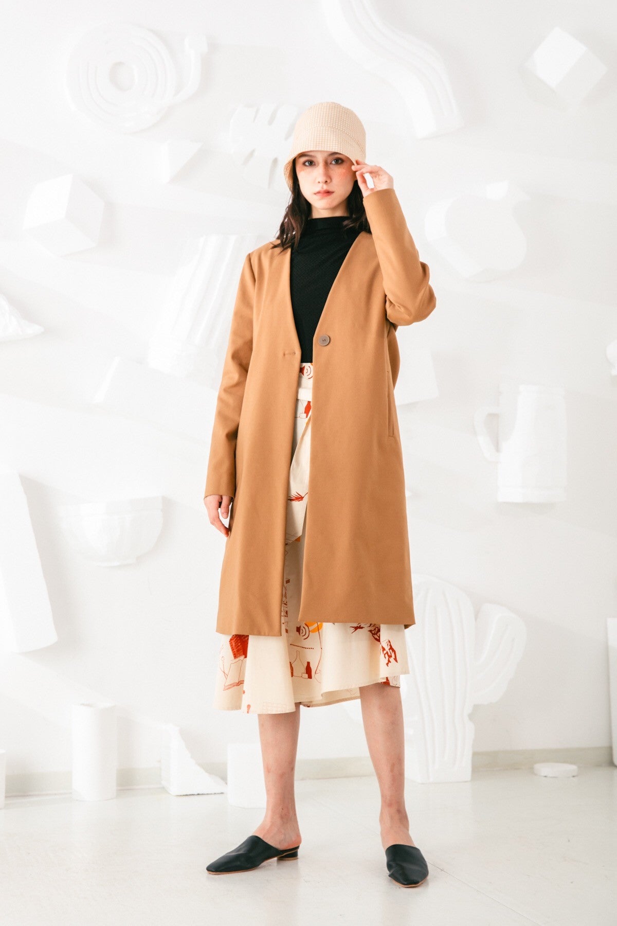 SKYE San Francisco SF shop ethical sustainable modern minimalist elegant quality women clothing fashion brand Fayette Insulated Scarf Coat