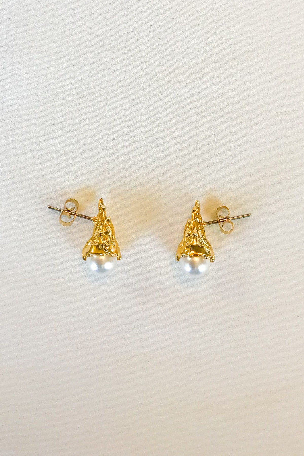 SKYE San Francisco SF shop ethical sustainable modern minimalist luxury women jewelry Spring 2020 Megève 18K Gold Pearl Stud Earrings