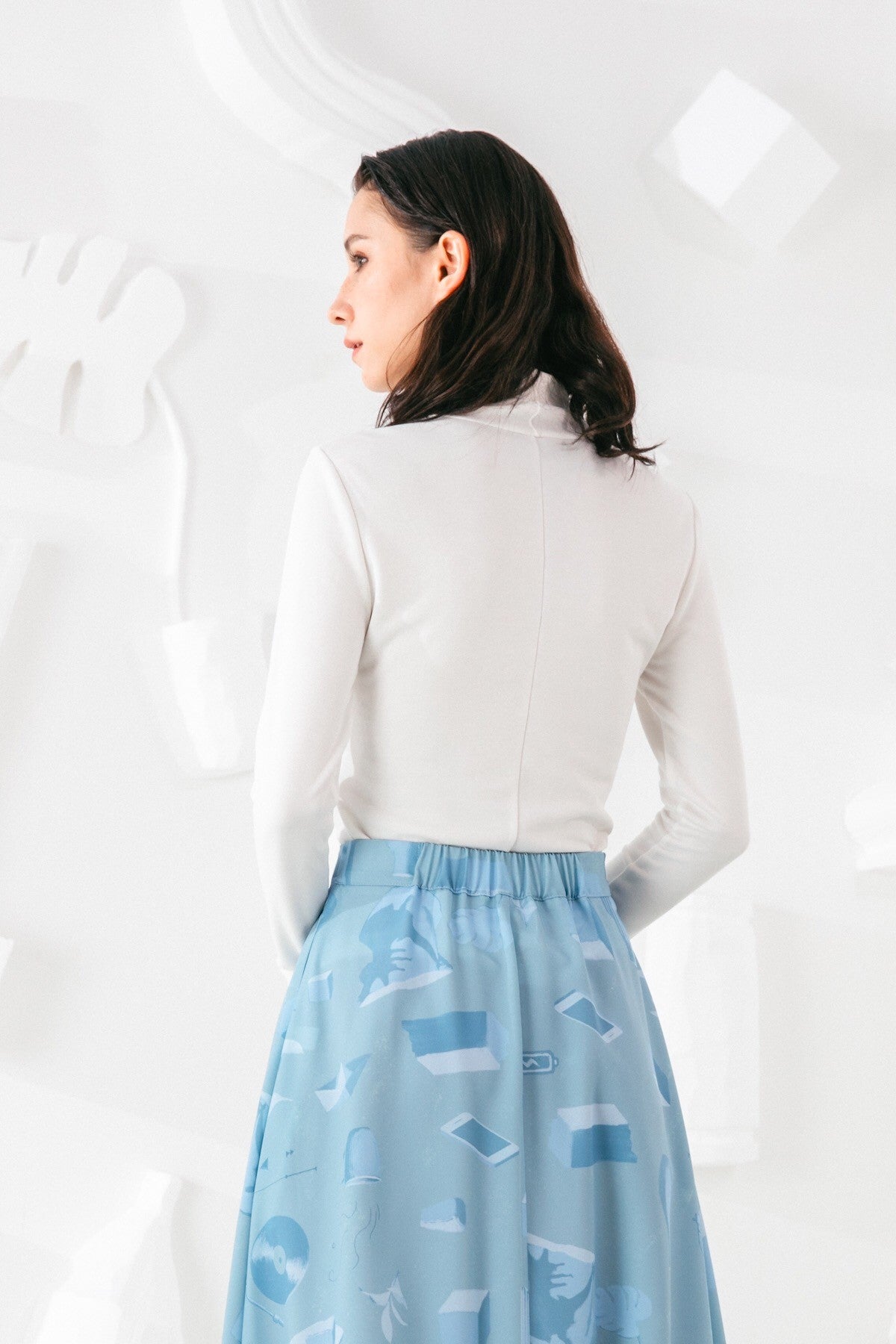 SKYE San Francisco SF shop ethical sustainable modern minimalist quality women clothing fashion Noémie Top turtleneck white 4