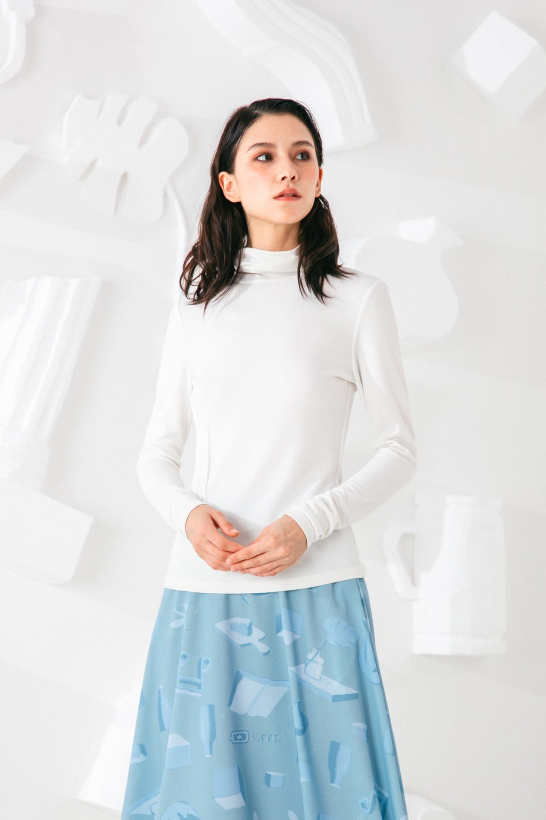 SKYE San Francisco SF shop ethical sustainable modern minimalist quality women clothing fashion Noémie Top turtleneck white 6