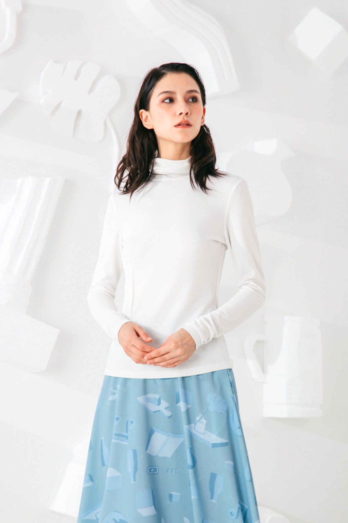 SKYE San Francisco SF shop ethical sustainable modern minimalist quality women clothing fashion Noémie Top turtleneck white 6