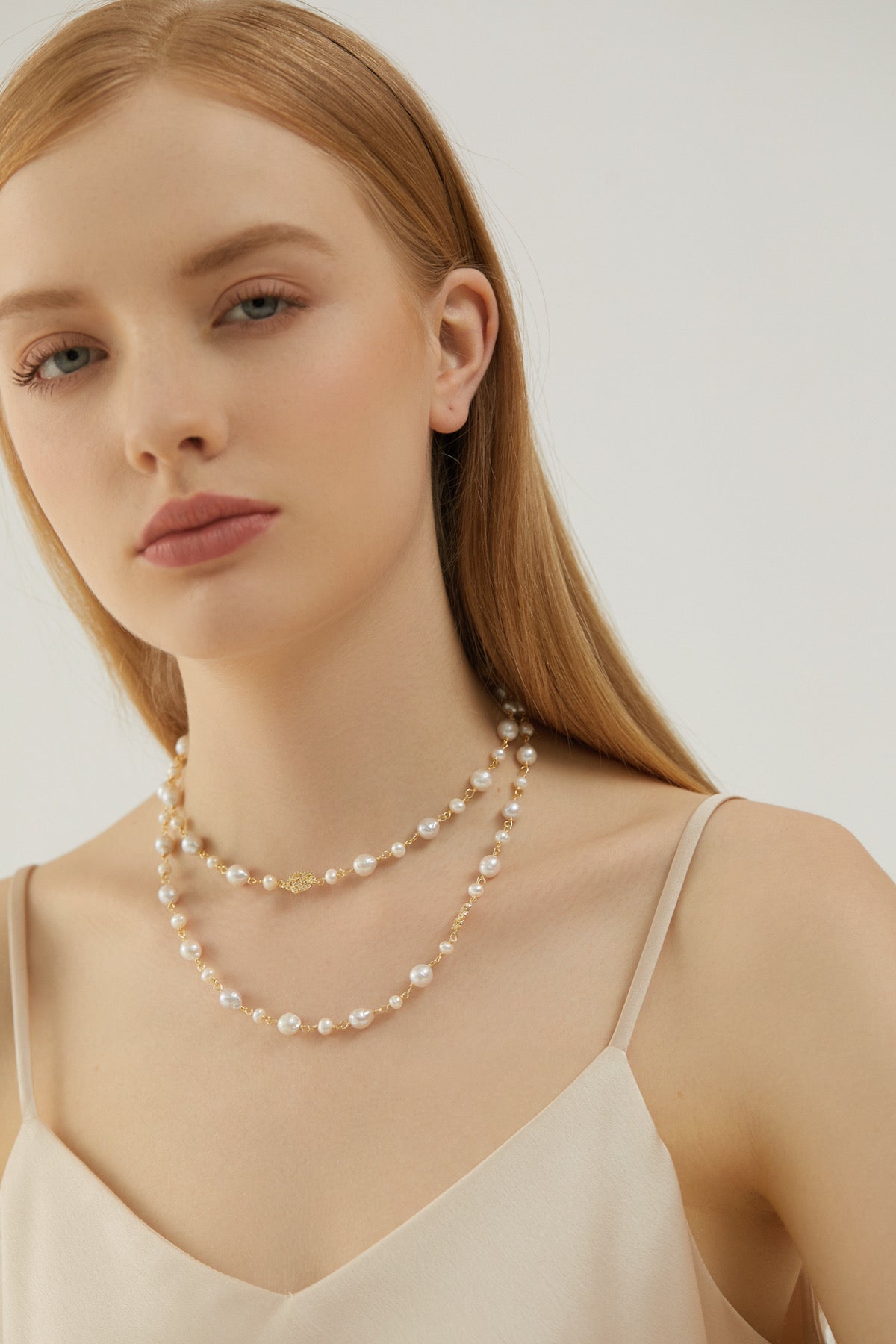 Charlene Crystal Rose Long Pearl Necklace – SKYE