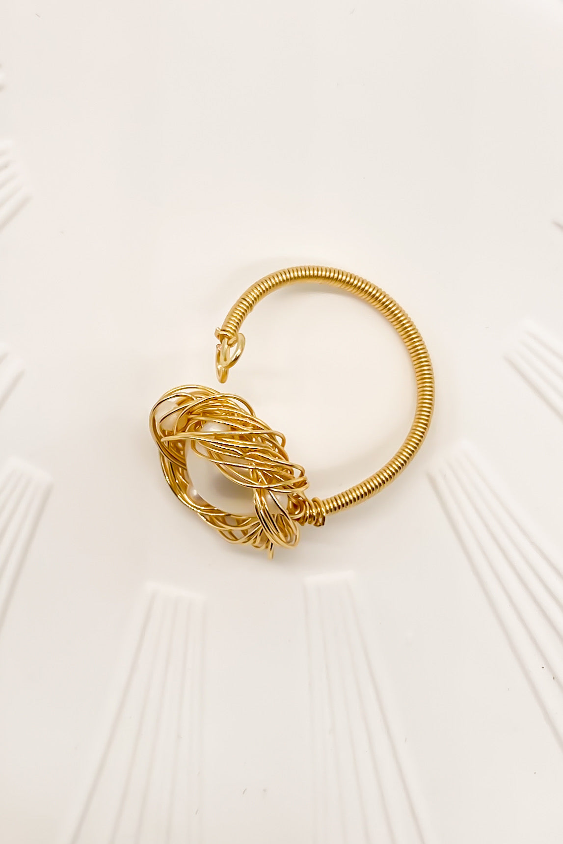 SKYE San Francisco Shop Chic Modern Elegant Classy Women Jewelry French Parisian Minimalist Irene Gold Freshwater Pearl Ring 3