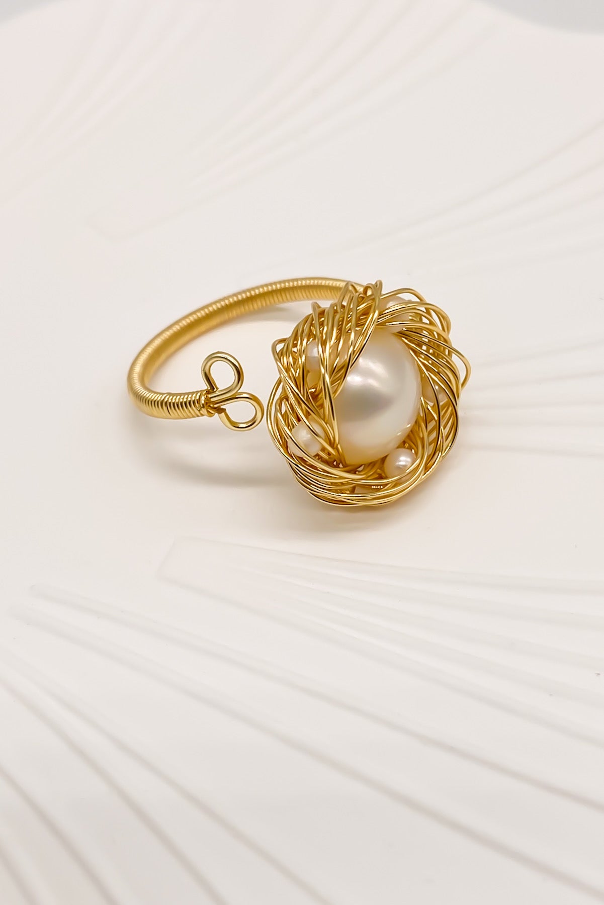 SKYE San Francisco Shop Chic Modern Elegant Classy Women Jewelry French Parisian Minimalist Irene Gold Freshwater Pearl Ring