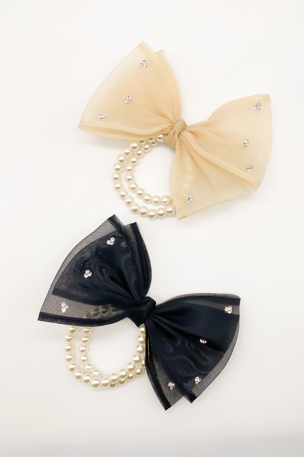 SKYE San Francisco Shop Chic Modern Elegant Classy Women Jewelry French Parisian Minimalist Lisette Organza Bow Pearl Hair Tie 5