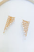 SKYE San Francisco Shop Chic Modern Elegant Classy Women Jewelry French Parisian Minimalist Nieve 18K Gold Crystal Drop Earrings