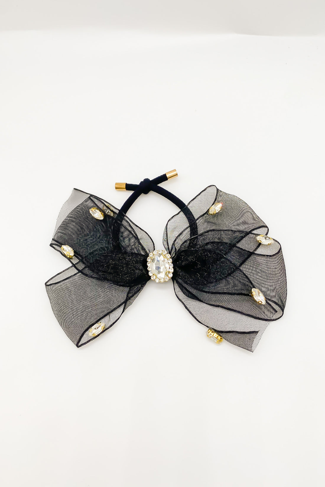 SKYE San Francisco Shop Chic Modern Elegant Classy Women Jewelry French Parisian Minimalist Norah Organza Bow Crystal Hair Tie 4