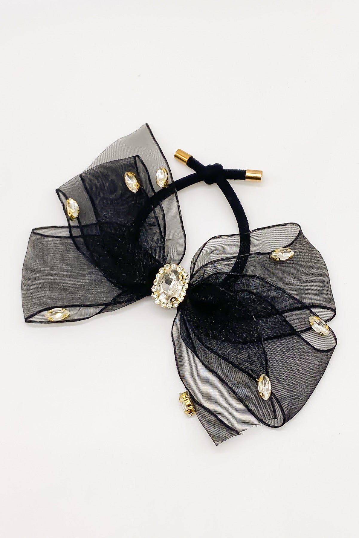 SKYE San Francisco Shop Chic Modern Elegant Classy Women Jewelry French Parisian Minimalist Norah Organza Bow Crystal Hair Tie