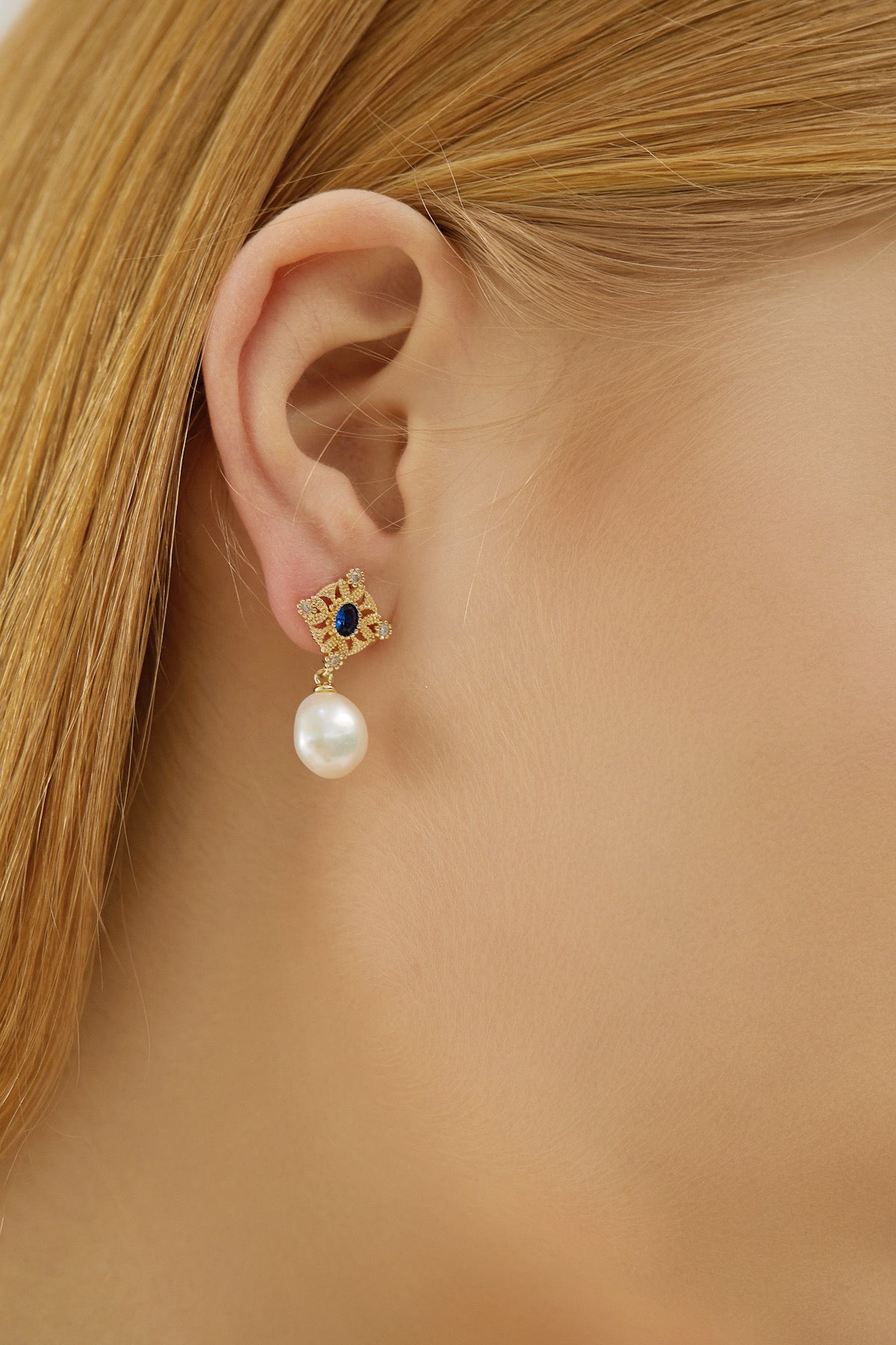 SKYE San Francisco Shop Chic Modern Elegant Classy Women Jewelry French Parisian Minimalist Regine Filigree Crystal Freshwater Pearl Earrings 6