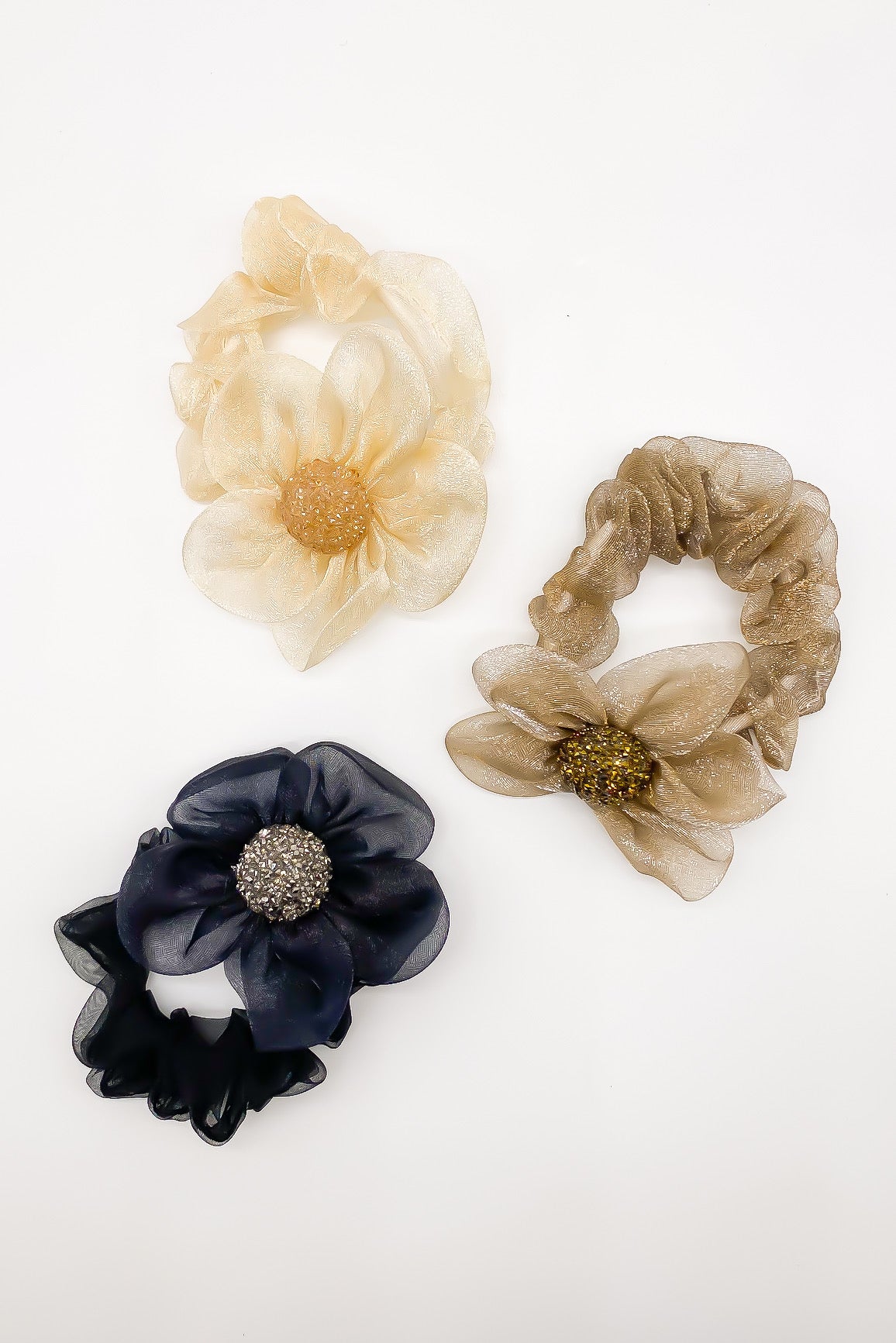 SKYE San Francisco Shop Chic Modern Elegant Classy Women Jewelry French Parisian Minimalist Salma Organza Flower Scrunchie 3