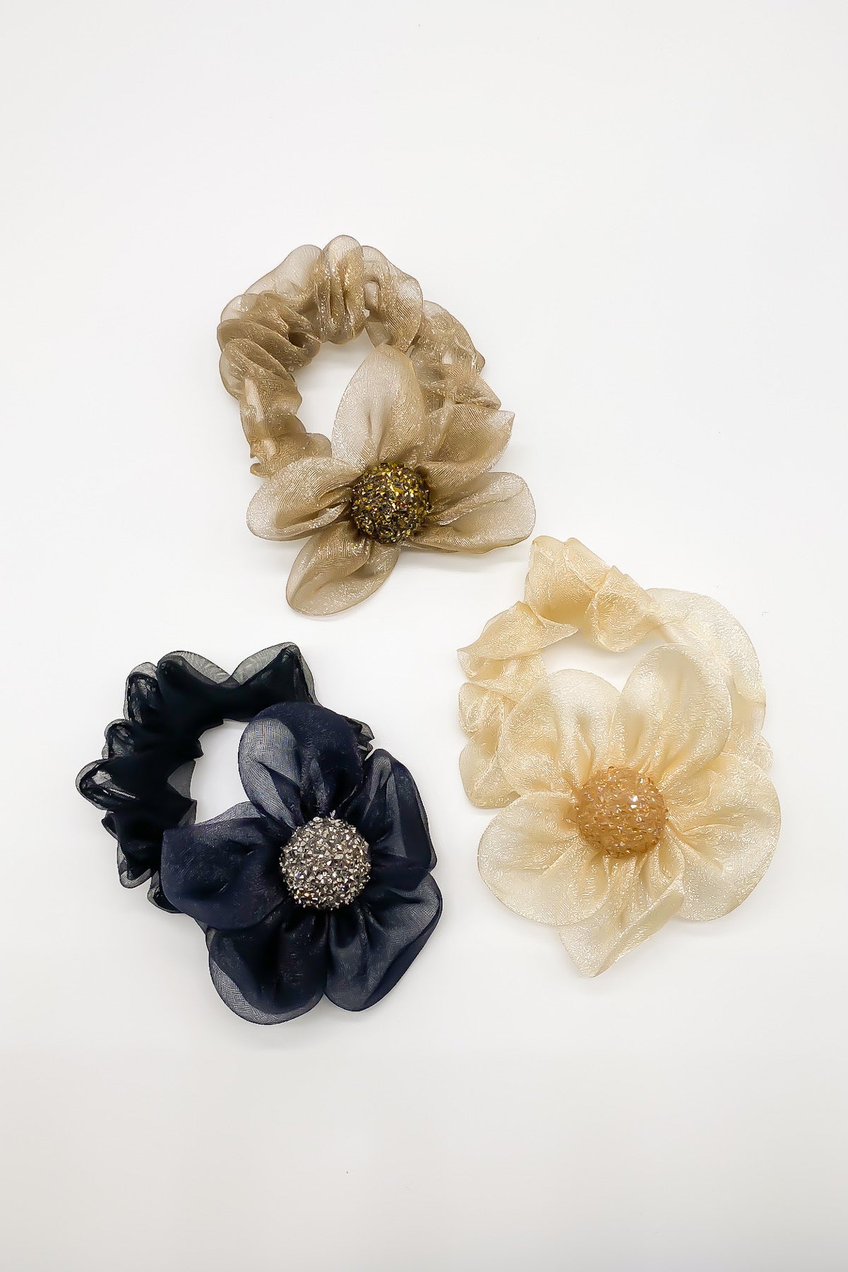 Salma Organza Flower Scrunchie SKYE