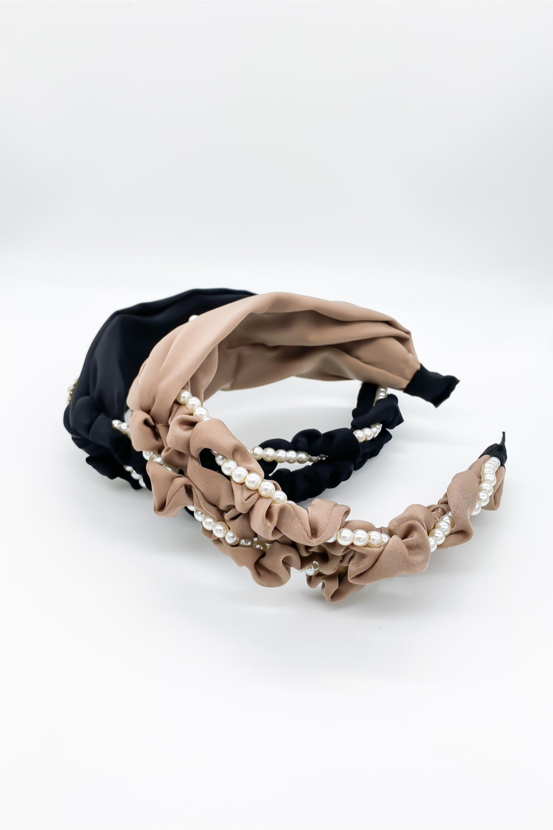 SKYE San Francisco Shop Chic Modern Elegant Classy Women Jewelry French Parisian Minimalist Zahra Satin Crystal Pearl Headband 2