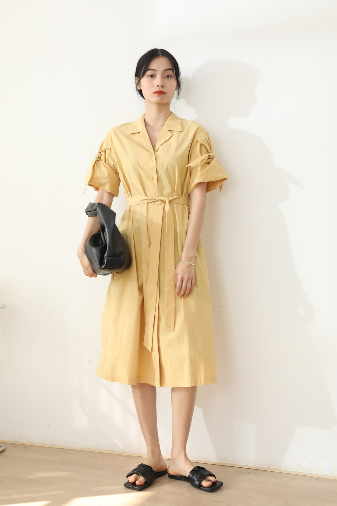 SKYE San Francisco Shop SF Chic Modern Elegant Classy Women Clothing French Parisian Minimalist Fashion Charlotte Belted Shirt Dress
