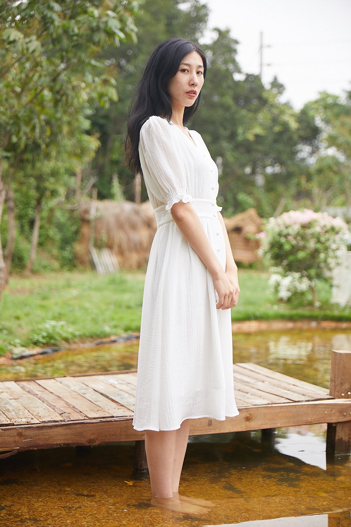 SKYE San Francisco Shop SF Chic Modern Elegant Classy Women Clothing French Parisian Minimalist Fashion Dress white 4