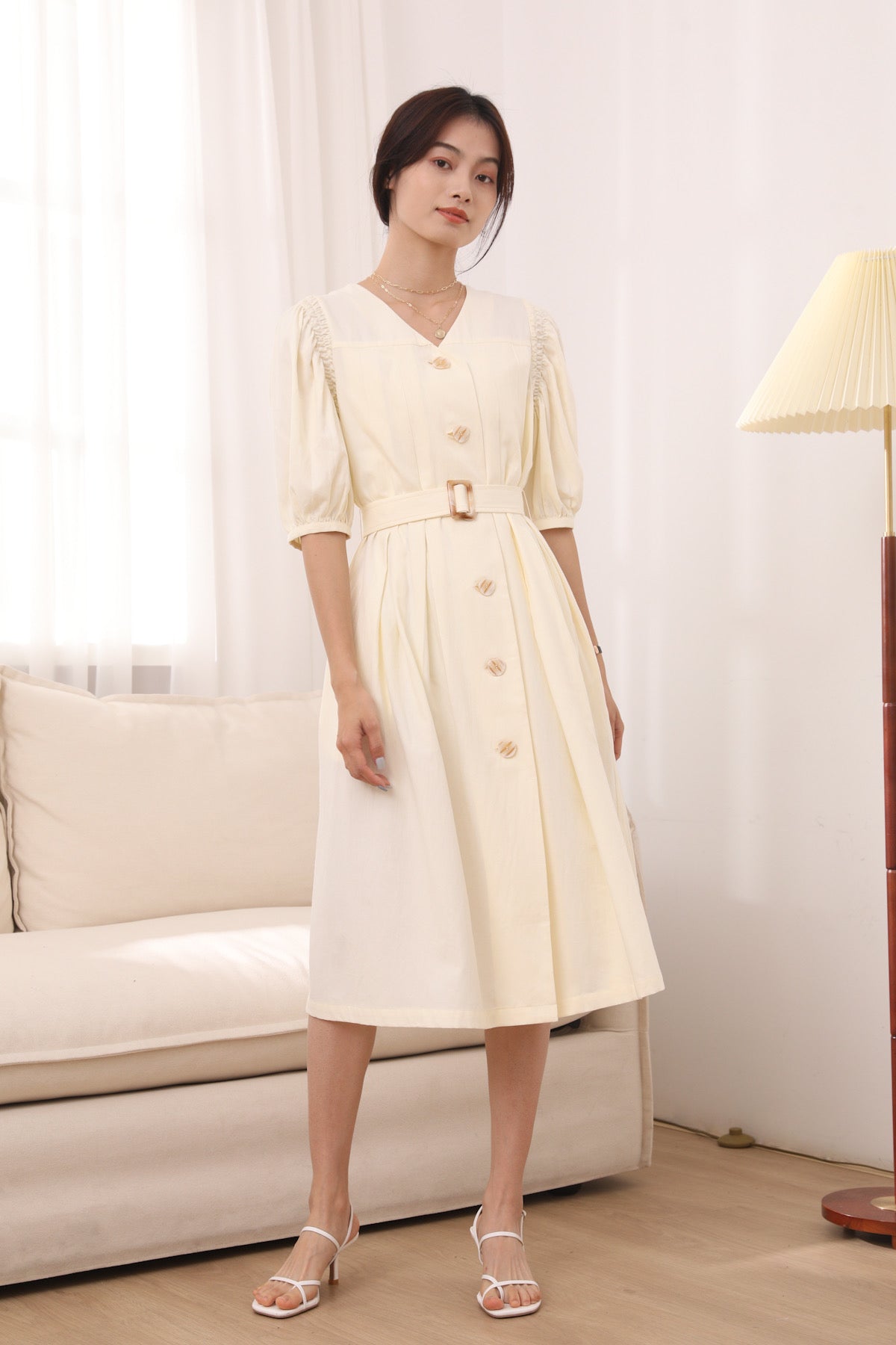 SKYE San Francisco Shop SF Chic Modern Elegant Classy Women Clothing French Parisian Minimalist Fashion Isabella Belted Dress 3