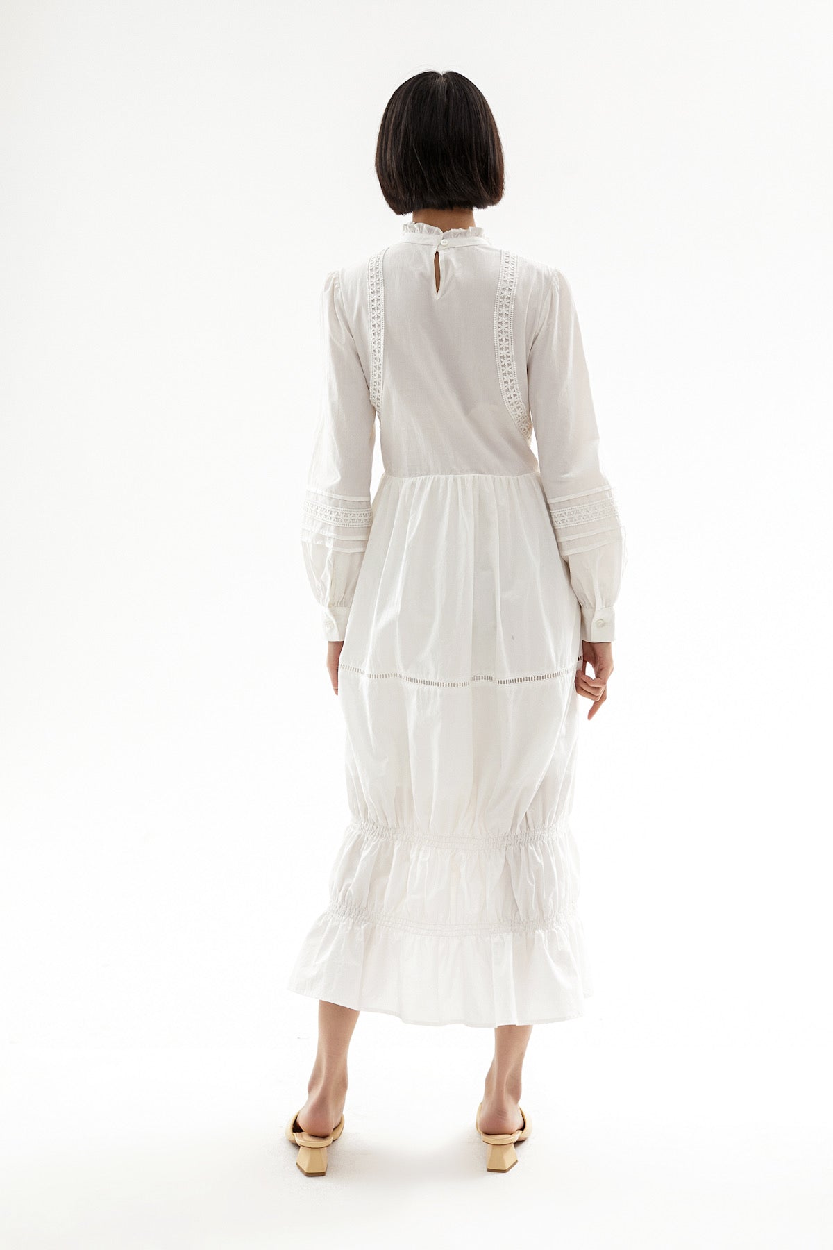 SKYE San Francisco Shop SF Chic Modern Elegant Classy Women Clothing French Parisian Minimalist Fashion Style Clemence cotton tiered midi dress 8