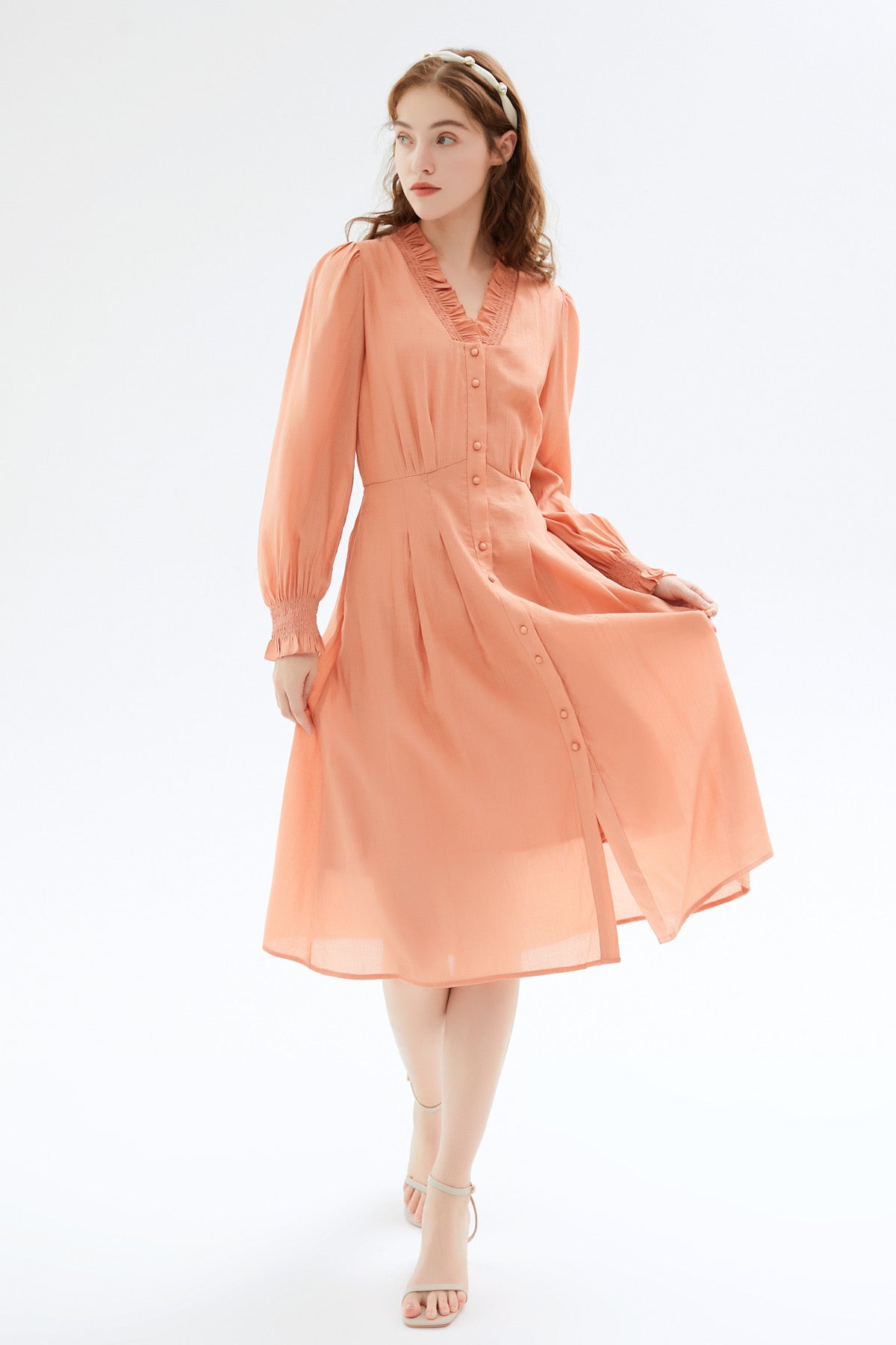 SKYE San Francisco Shop SF Chic Modern Elegant Classy Women Clothing French Parisian Minimalist Fashion Style Maisie Puff Sleeve Dress 5