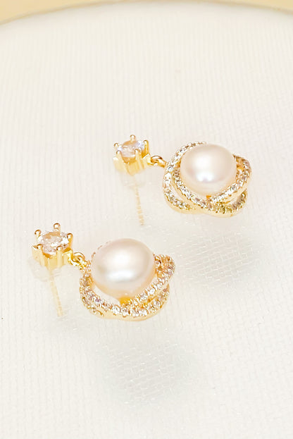 SKYE San Francisco Shop SF Chic Modern Elegant Classy Women Jewelry French Parisian Minimalist Alexandrine 18K Gold Crystal Pearl Earrings 7