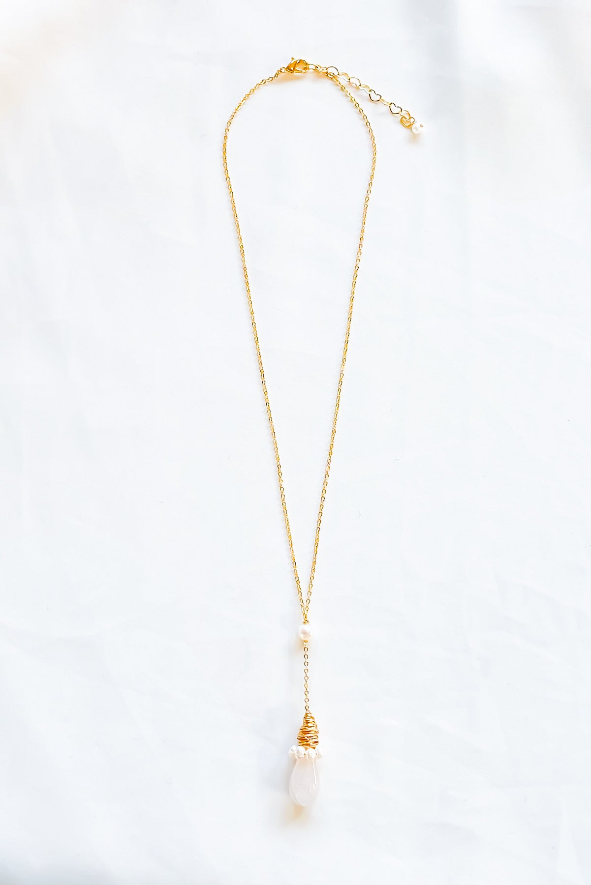 SKYE San Francisco Shop SF Chic Modern Elegant Classy Women Jewelry French Parisian Minimalist Alexine 18K Gold Rose Quartz Necklace 2