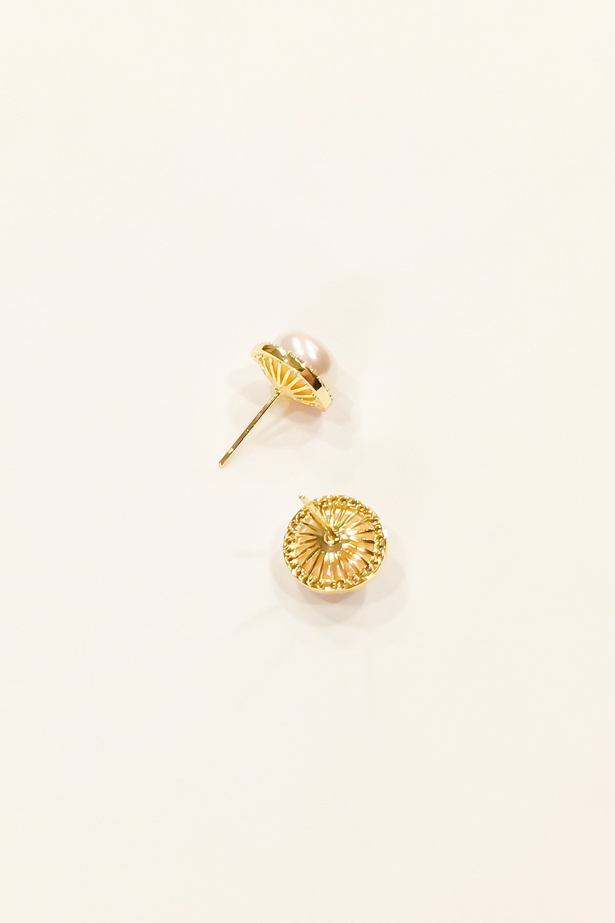 SKYE San Francisco Shop SF Chic Modern Elegant Classy Women Jewelry French Parisian Minimalist Arlette 18K Gold Freshwater Pearl Earrings 4