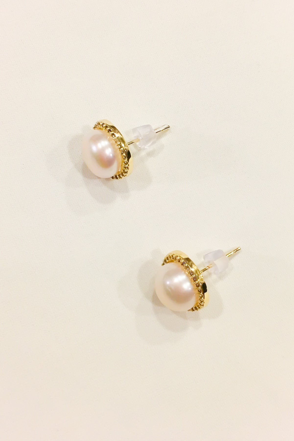 SKYE San Francisco Shop SF Chic Modern Elegant Classy Women Jewelry French Parisian Minimalist Arlette 18K Gold Freshwater Pearl Earrings