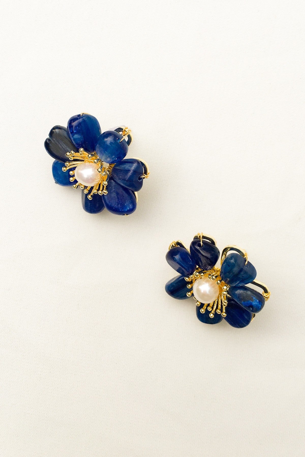 SKYE San Francisco Shop SF Chic Modern Elegant Classy Women Jewelry French Parisian Minimalist Fadia 18K Gold Kyanite Earrings