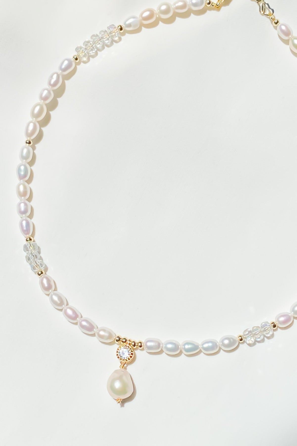 SKYE San Francisco Shop SF Chic Modern Elegant Classy Women Jewelry French Parisian Minimalist Lena Crystal Pearl Chocker Necklace 3