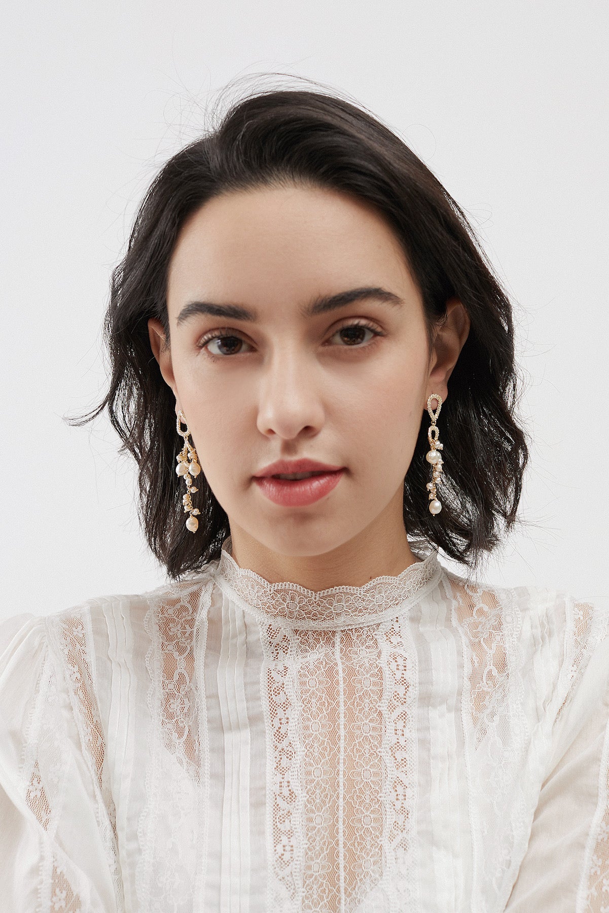 SKYE San Francisco Shop SF Chic Modern Elegant Classy Women Jewelry French Parisian Minimalist Liana 18K Gold Freshwater Pearl Earrings