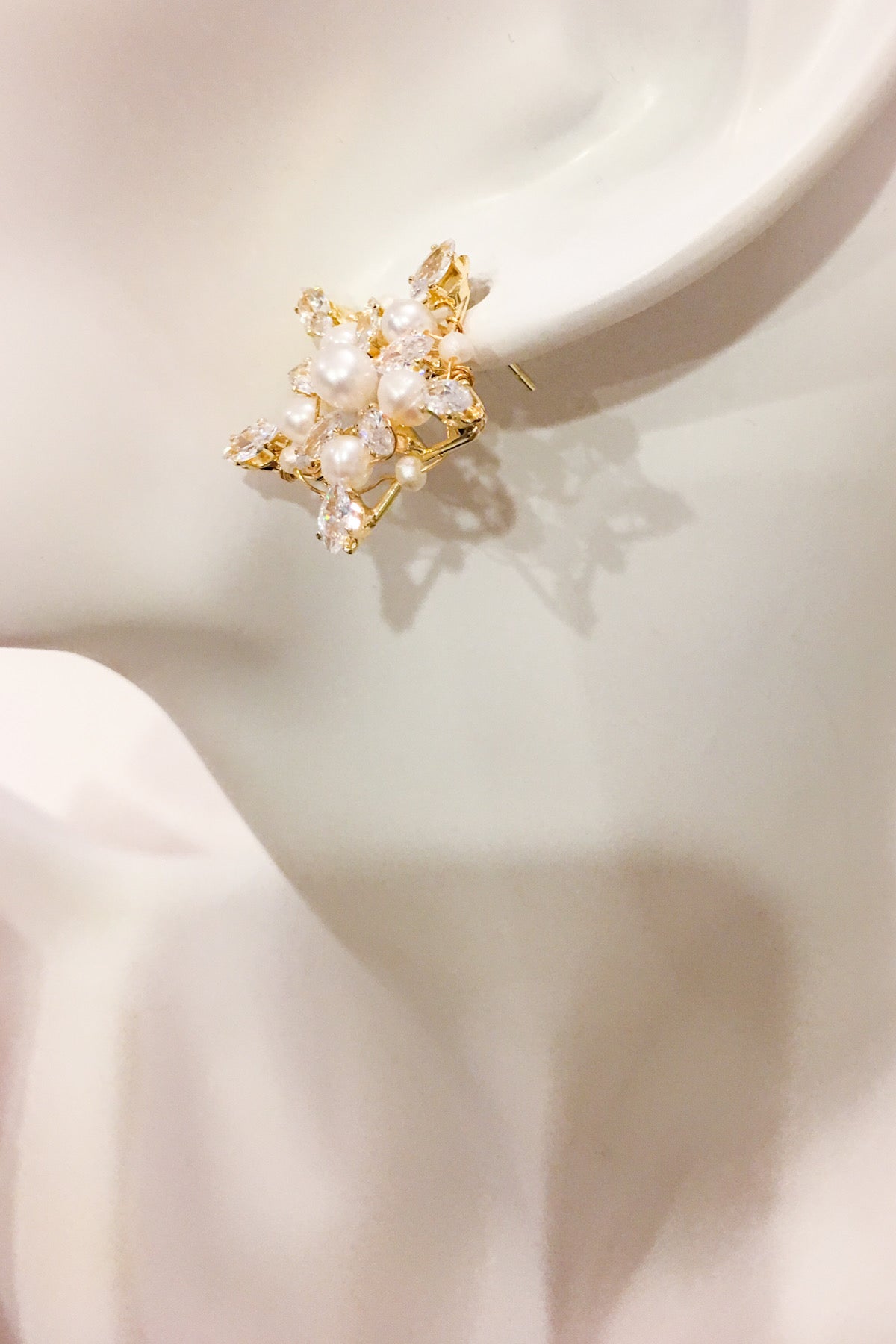 SKYE San Francisco Shop SF Chic Modern Elegant Classy Women Jewelry French Parisian Minimalist Mallory 18K Gold Cubic Zirconia Earrings 4